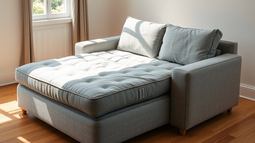 Matratzen-Armlehnsessel: Sitz- und Liegefläche