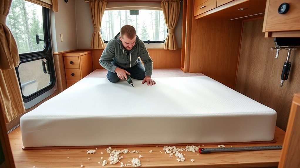 kundenspezifische Wohnmobilmatratzen zuschneiden