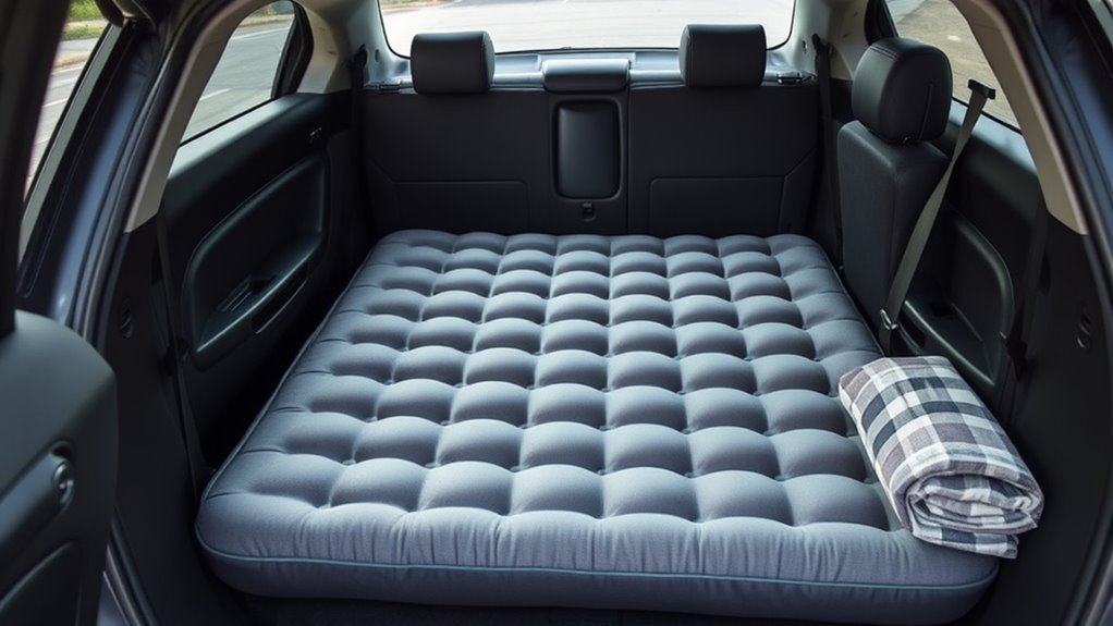 Aufblasbare Autoluftmatratze: Platzsparend