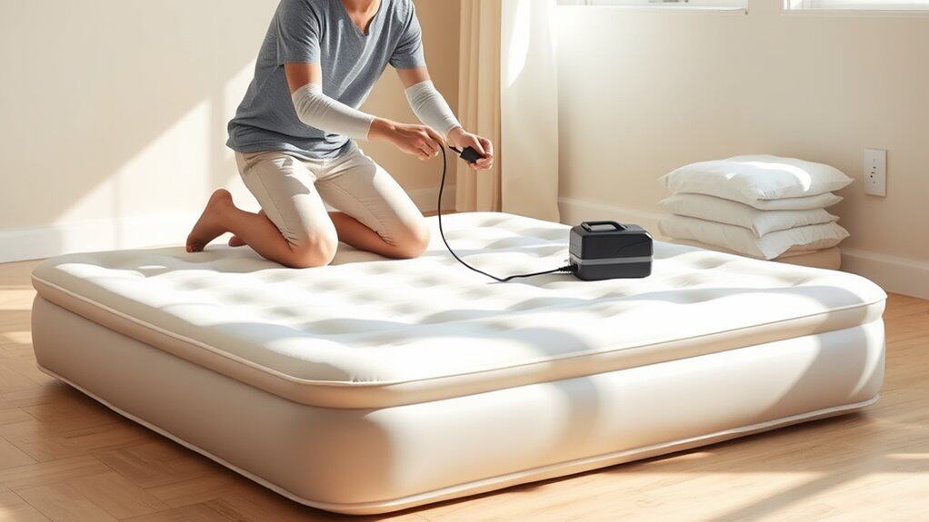 Das Aufblasen einer Matratze: Richtiges Befüllen