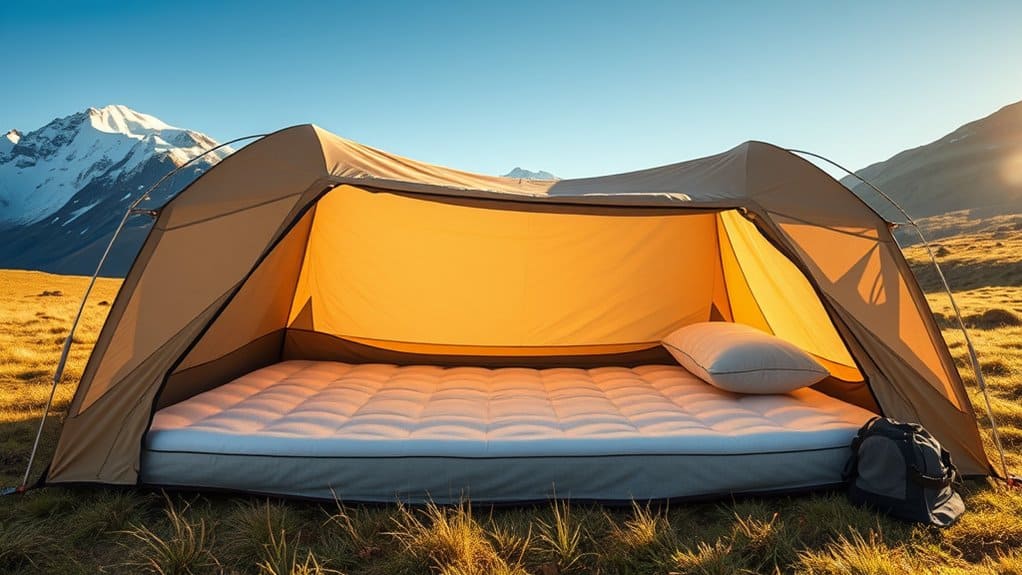 Zelt mit integrierter Matratze: All-in-One