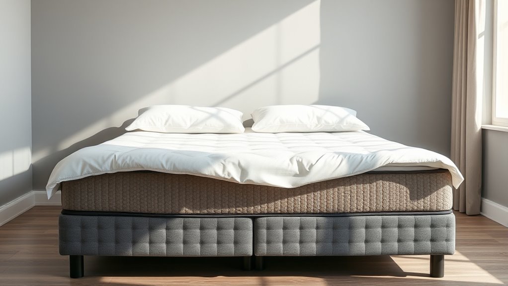 Traditionelle Matratze auf Boxspring